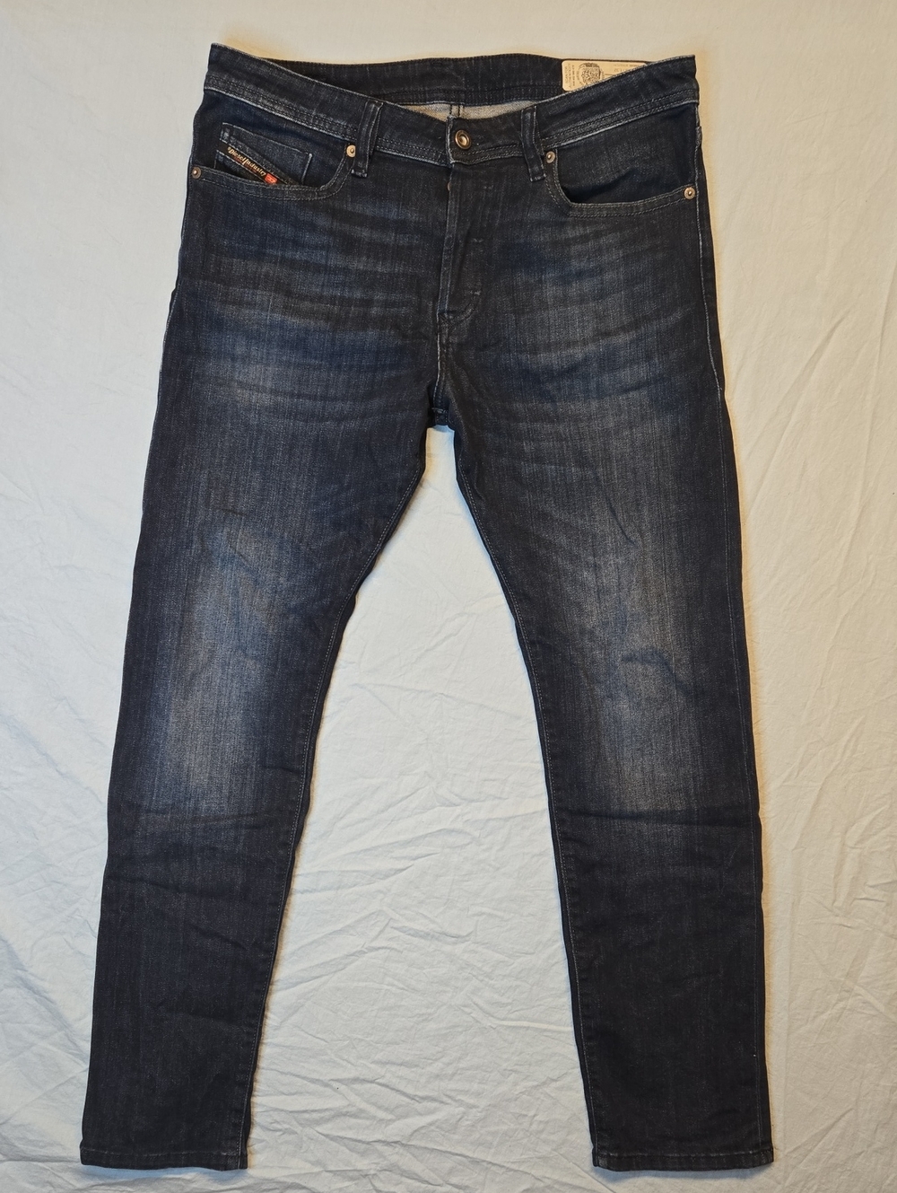 Diesel Buster Regular Slim Tapered Dark Blue Denim Jeans